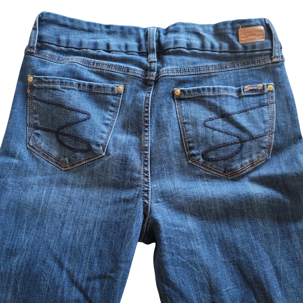 Seven7 Jeans Tummyless High Rise Skinny Dark Wash Denim‎ Womens Size 10